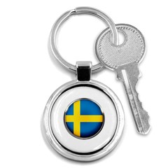 Sweden Flag Country Countries Key Chains (round)  by Nexatart