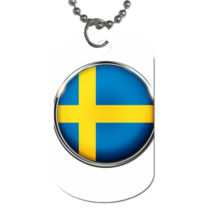 Sweden Flag Country Countries Dog Tag (Two Sides)