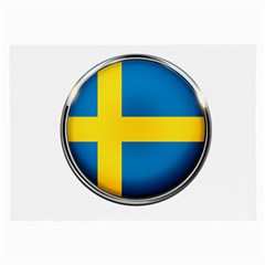 Sweden Flag Country Countries Large Glasses Cloth (2-side) by Nexatart