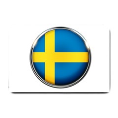 Sweden Flag Country Countries Small Doormat  by Nexatart