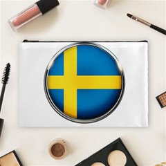 Sweden Flag Country Countries Cosmetic Bag (large)  by Nexatart