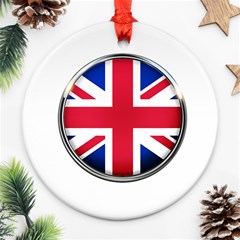 United Kingdom Country Nation Flag Ornament (round) by Nexatart