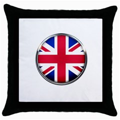 United Kingdom Country Nation Flag Throw Pillow Case (black) by Nexatart