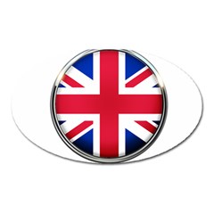 United Kingdom Country Nation Flag Oval Magnet by Nexatart