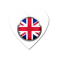 United Kingdom Country Nation Flag Heart Magnet by Nexatart