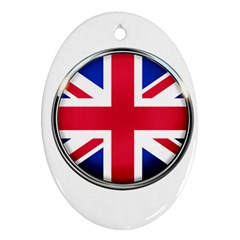 United Kingdom Country Nation Flag Oval Ornament (two Sides) by Nexatart