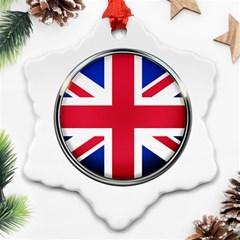 United Kingdom Country Nation Flag Ornament (snowflake) by Nexatart