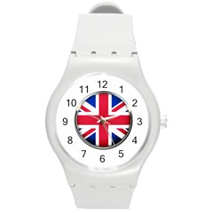 United Kingdom Country Nation Flag Round Plastic Sport Watch (m) by Nexatart