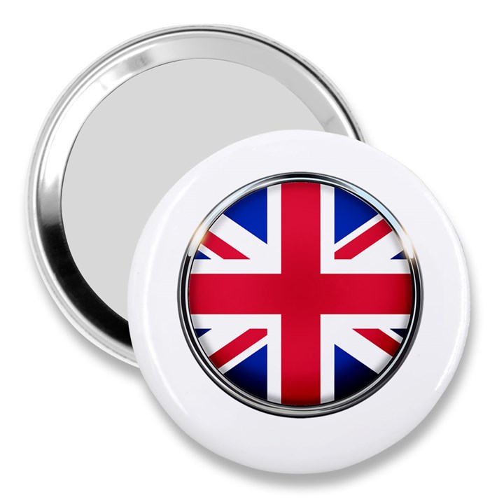 United Kingdom Country Nation Flag 3  Handbag Mirrors