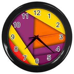 Background Abstract Wall Clocks (black) by Nexatart