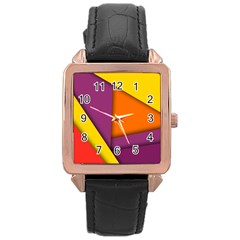 Background Abstract Rose Gold Leather Watch  by Nexatart