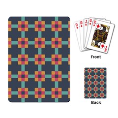 Squares Geometric Abstract Background Playing Card by Nexatart