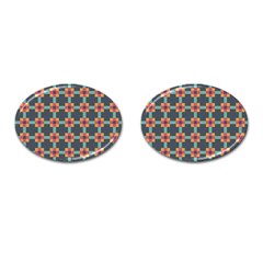 Squares Geometric Abstract Background Cufflinks (oval) by Nexatart