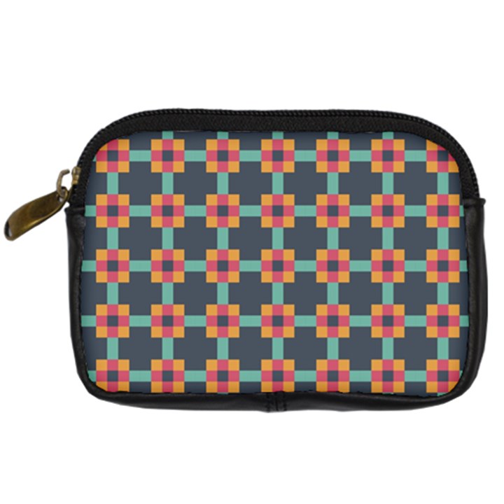 Squares Geometric Abstract Background Digital Camera Cases