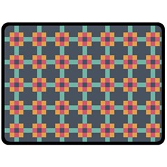 Squares Geometric Abstract Background Fleece Blanket (large)  by Nexatart