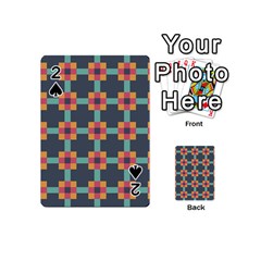 Squares Geometric Abstract Background Playing Cards 54 (mini)  by Nexatart