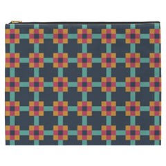 Squares Geometric Abstract Background Cosmetic Bag (xxxl)  by Nexatart