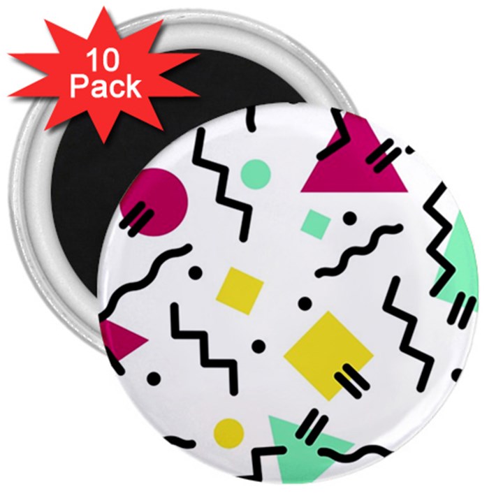 Art Background Abstract Unique 3  Magnets (10 pack) 