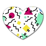 Art Background Abstract Unique Heart Mousepads Front