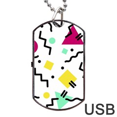 Art Background Abstract Unique Dog Tag Usb Flash (one Side) by Nexatart