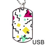 Art Background Abstract Unique Dog Tag USB Flash (Two Sides) Front