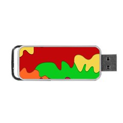 Liquid Forms Water Background Portable Usb Flash (two Sides)