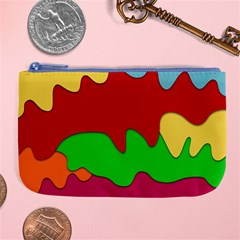 Liquid Forms Water Background Large Coin Purse by Nexatart