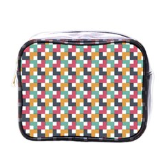 Background Abstract Geometric Mini Toiletries Bags by Nexatart