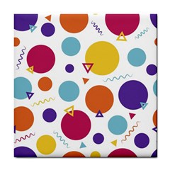 Background Polka Dot Tile Coasters by Nexatart