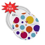 Background Polka Dot 2.25  Buttons (10 pack)  Front