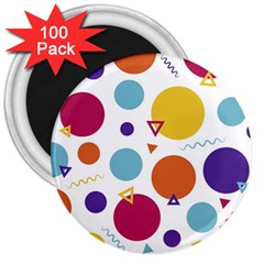 Background Polka Dot 3  Magnets (100 Pack) by Nexatart