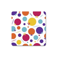 Background Polka Dot Square Magnet by Nexatart