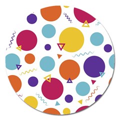 Background Polka Dot Magnet 5  (round) by Nexatart