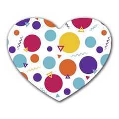 Background Polka Dot Heart Mousepads by Nexatart