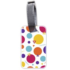 Background Polka Dot Luggage Tags (two Sides) by Nexatart