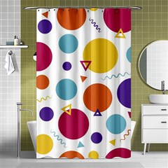 Background Polka Dot Shower Curtain 48  X 72  (small)  by Nexatart