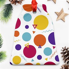 Background Polka Dot Bell Ornament (two Sides) by Nexatart