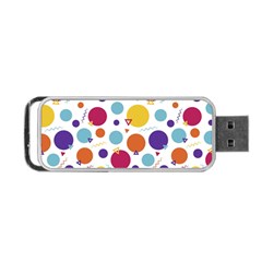 Background Polka Dot Portable Usb Flash (one Side) by Nexatart