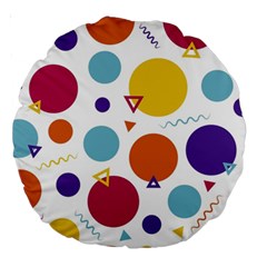 Background Polka Dot Large 18  Premium Round Cushions by Nexatart