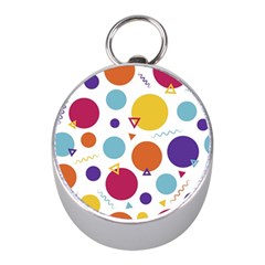 Background Polka Dot Mini Silver Compasses by Nexatart