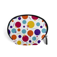 Background Polka Dot Accessory Pouches (small)  by Nexatart