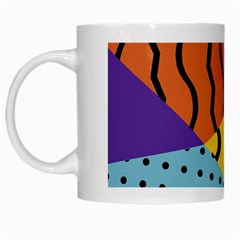 Background Abstract Memphis White Mugs by Nexatart