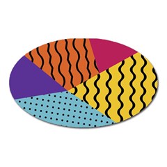 Background Abstract Memphis Oval Magnet by Nexatart