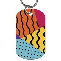 Background Abstract Memphis Dog Tag (two Sides) by Nexatart