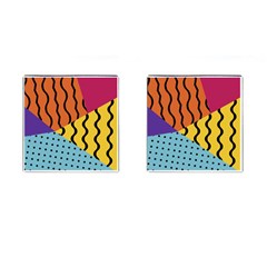 Background Abstract Memphis Cufflinks (square) by Nexatart