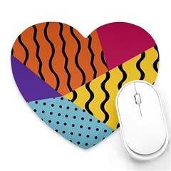 Background Abstract Memphis Heart Mousepads by Nexatart