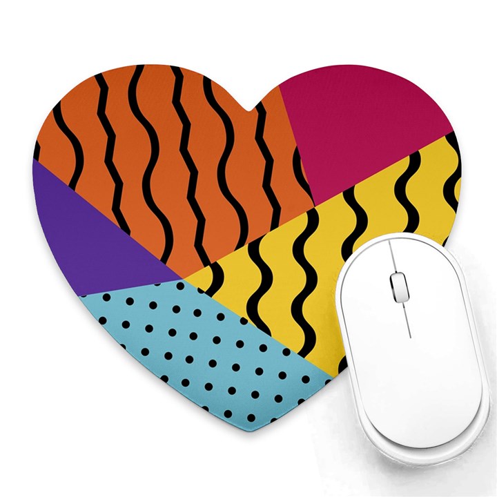 Background Abstract Memphis Heart Mousepads