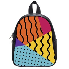 Background Abstract Memphis School Bag (small) by Nexatart