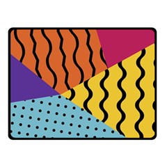 Background Abstract Memphis Fleece Blanket (small) by Nexatart