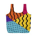 Background Abstract Memphis Full Print Recycle Bags (M)  Front